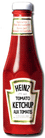 Picture of a bottle of Heinz ketchup.
